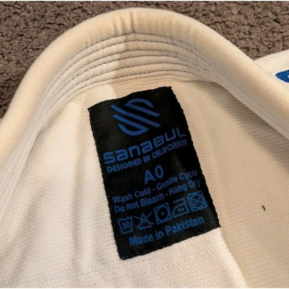 Sanabul Essential BJJ Jiu Jitsu Gi White Adult Size A0 - Picture 3 of 5